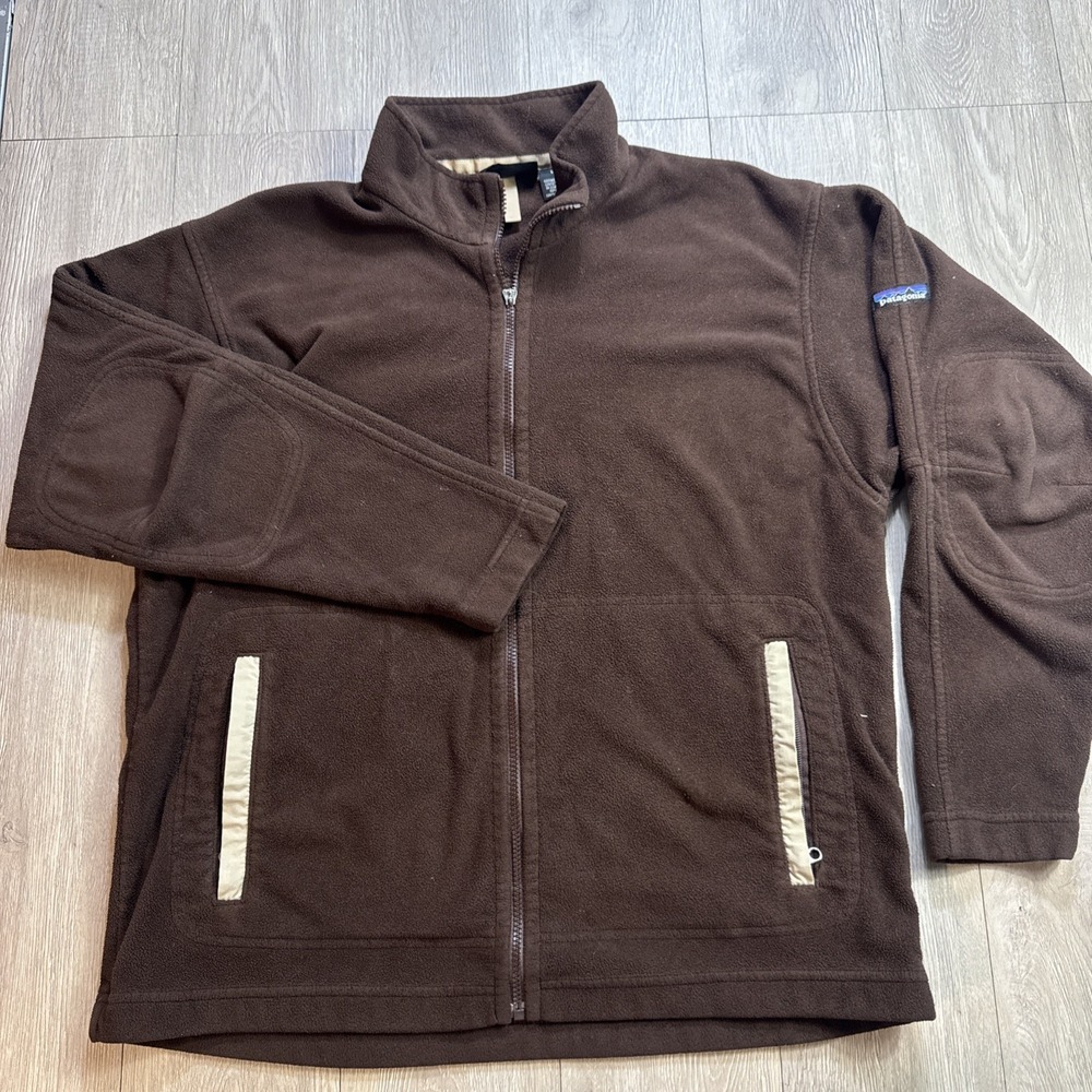 Vintage Patagonia Synchilla Jacket Men's Large L Chocolate Brown Full Zip 90's